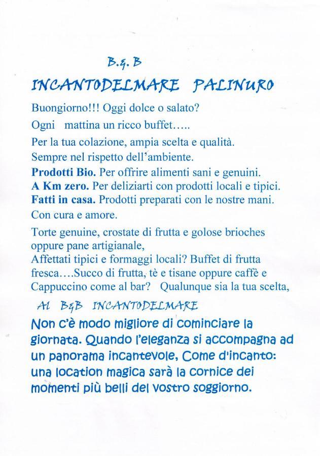 B&B Incanto Del Mare Palinuro Exteriér fotografie